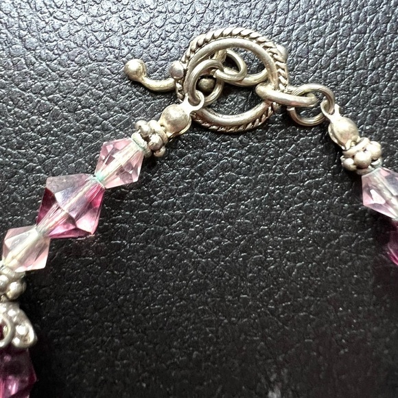 Vintage Rubellite Tourmaline Pink Crystal Bracelet - Picture 4 of 4